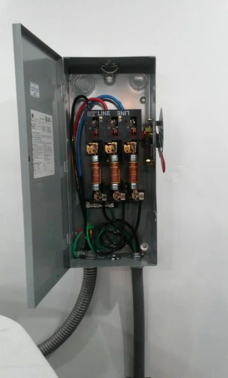Three-phase disconnect switch installed for Electrical Wiring & Rewiring in Hastings